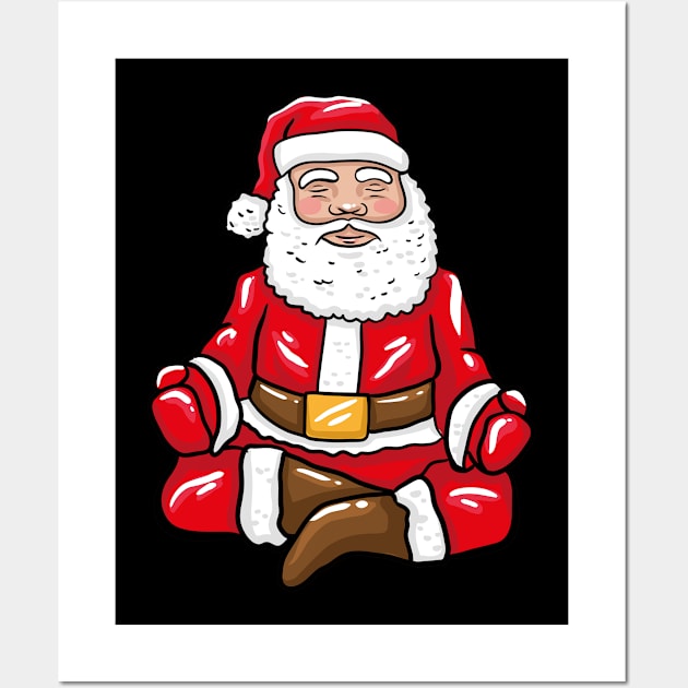 Santa Meditating Wall Art by LetsBeginDesigns